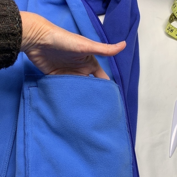 Lands End Fleece Jacket Mens Size Large 42-44 Blue - Picture 9 of 12